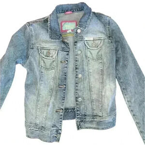 Y2K Hollister Company Juniors Light Wash Denim Jacket size Small s